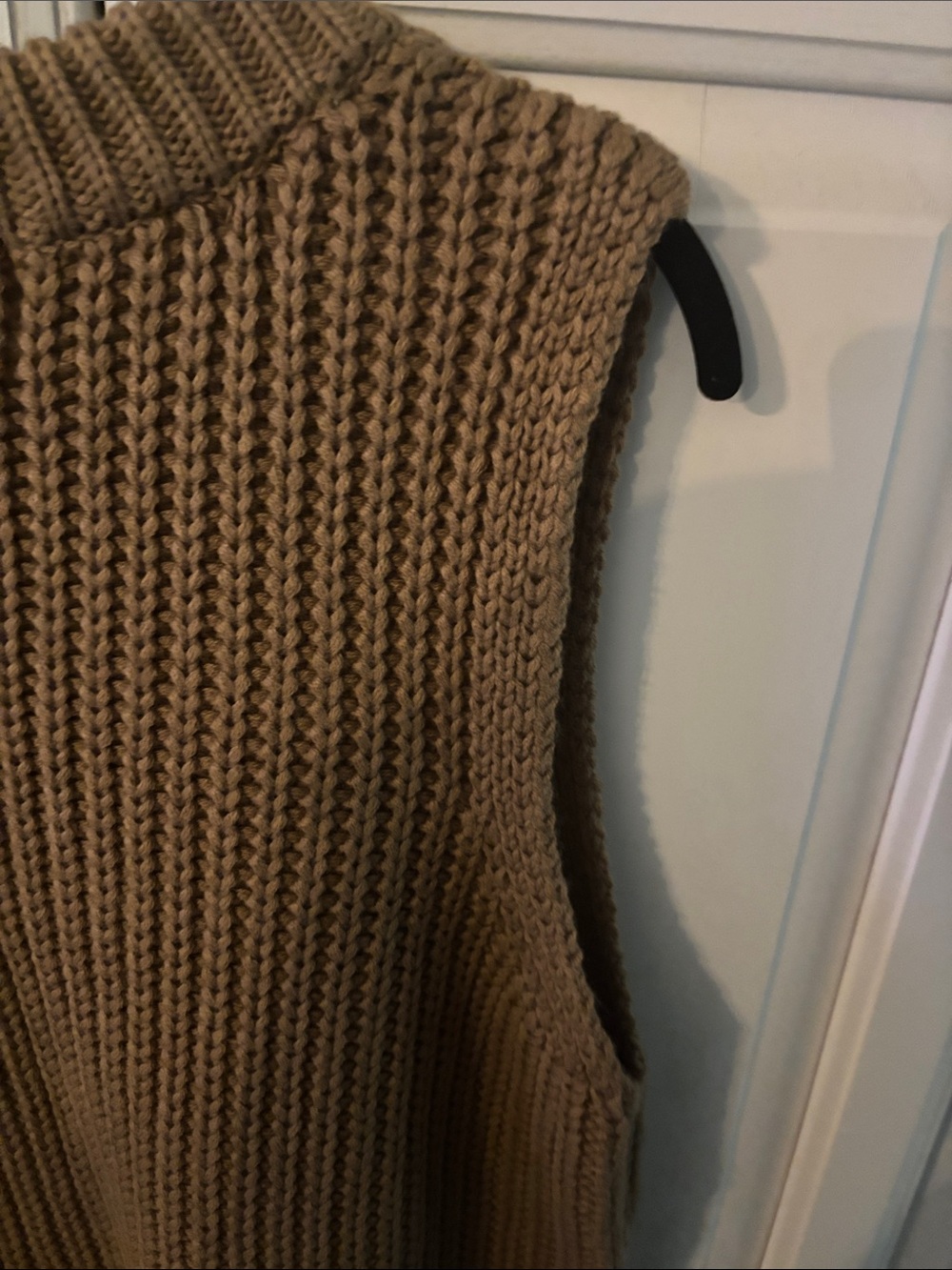 J.O.A. Chunky Sleeveless Knit Vest in Camel - Picture 10 of 13